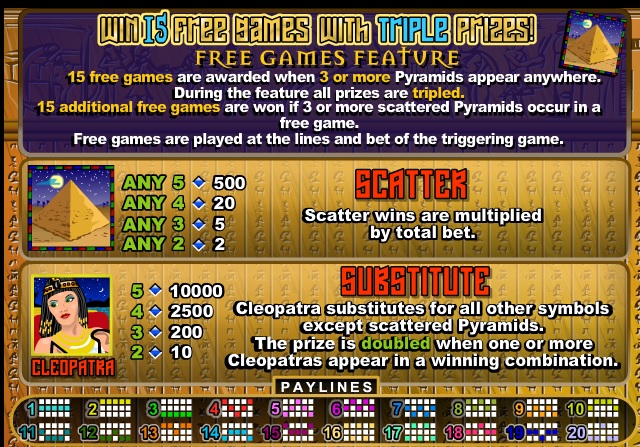 cleopatra online free slots