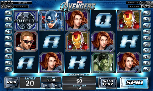 Gamble Avengers slot machine online