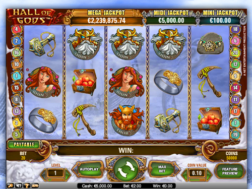 Hall Of Gods Slot Machine By NetEnt - Play Online For Free