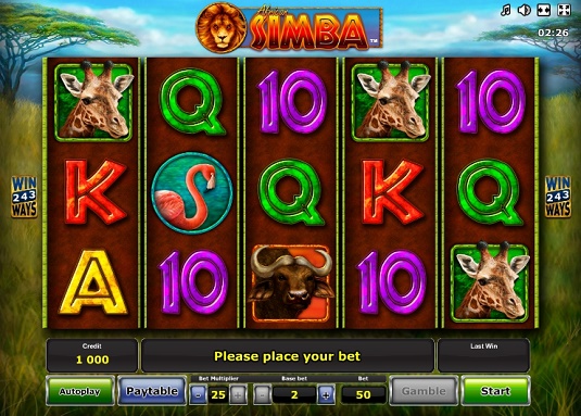 Enjoy free African Simba slot game