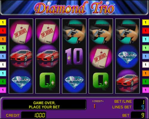 Play Diamond Trio slot game for free