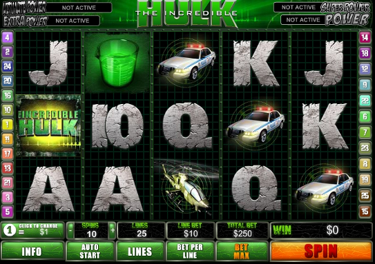Gamble Incredible Hulk slot machine
